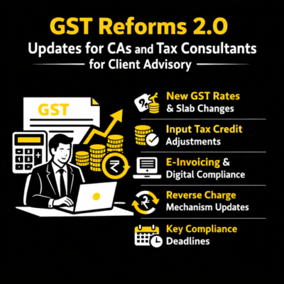 GST Reforms 2.0 updates for CAs and tax consultants