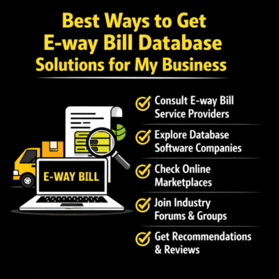 How to get e-way bill database solutions for my business