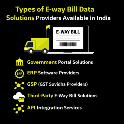 What are the e-way bill data solutions providers available
