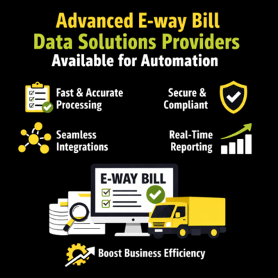 What are the e-way bill data solutions providers available