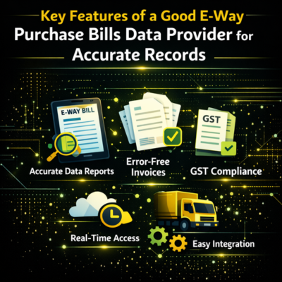 What are the features of a good e-way purchase bills data provider?
