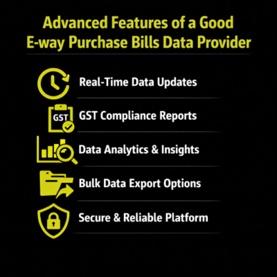 What are the features of a good e-way purchase bills data provider?
