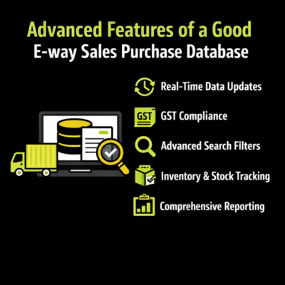 What are the features of a good e-way sales purchase database